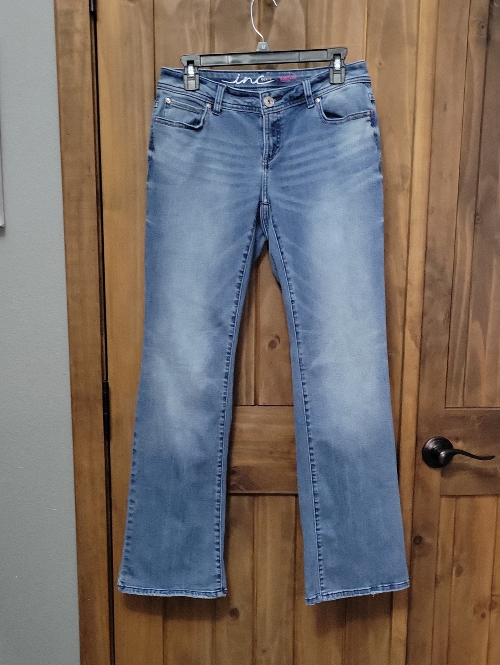 INC International Concepts Light Blue Flare Jeans